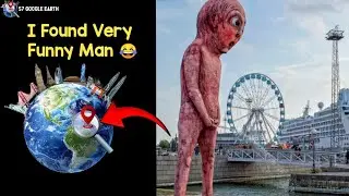 I found very funniest statue on Google maps and google 😂earth #maps #funny 