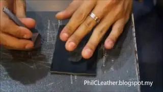Making of Slide Leather Business Card Holder