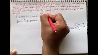Exercise 1.20 A conducting sphere of radius 10 cm has an unknown charge. If the electric field 20 cm