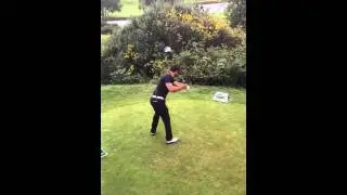 Thomas Linard teeing off the 3rd Open de france 2014 Round 3