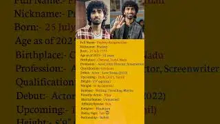 Pradeep Ranganathan | 🔥🔥🔥 | Biography #shorts #youtubeshorts #viral #biolipi