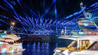 Lasershow for Monte Carlo Yachts on the 06.06.2019, tarm Showlaser GmbH/Ralf Lottig