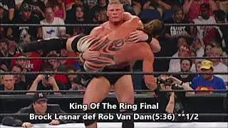 WWE King Of The Ring 2002 Review
