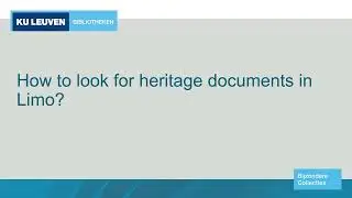 How to look for heritage documents in Limo