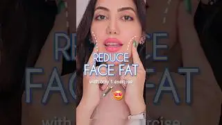Reduce Face FAT with only 1 exercise 🤩 #faceyoga #facialyoga #facemassage #facefat #face