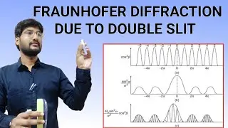 Fraunhofer diffraction due to double slit | Double slit diffraction | Diffraction due to double slit