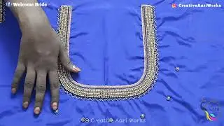 Bridal aari work blouse / Aari work blouse designs / Creative Aari Works / 2021