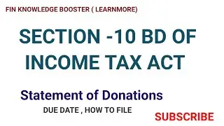 Section -10BD of Income Tax Act | NGO | Statements of Donations | Income Tax