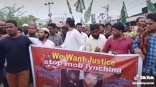 Mon Lynching Telangana state Adilabad protest farooq Ahmed