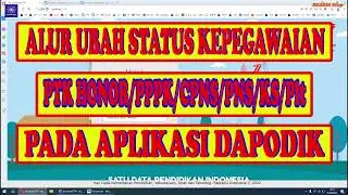 Ubah status Kepegawaian pada Dapodik