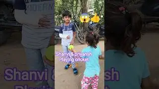 Shanvi playing cricket  Part 2 🏏🏏 #gujjushanvi #viralvideo #shortvideo #cricket #funny