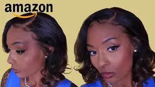 Chestnut Brown Amazon Wig! 12 inch Loose Wave Bob Wig ft Unice Hair 