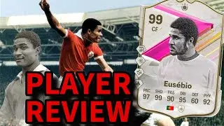 99 EUSEBIO FUTTIES ICON PLAYER REVIEW | EA FC24 ULTIMATE TEAM | 5⭐️5⭐️