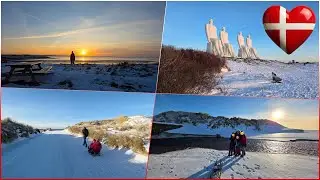 🇩🇰 ❄️ SCHNEE 🛷 SCHLITTEN 🌞 STRAND & MEER 🌊 D&Auml;NEMARK 🇩🇰 #d&auml;nemark #schnee #winter #strand #meer #kids