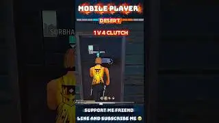 freefire mobile gamplay in 1 vs 4 clutch 🔥 #short#shorts#freefire