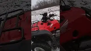 Atv riding #atv #snow #snowfall