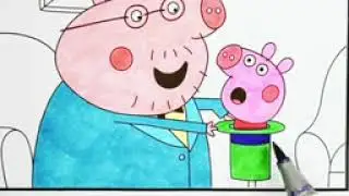 How to Coloring Daddy Pig Easy, Daddy Pig Drawing, Peppa Pig Drawing, Peppa Pig Coloring for Kids, 5