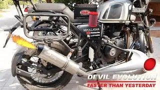 DEVIL EVOLUTION EXHAUST ROYAL ENFILD HIMALAYAN 411 @bigbearbangalore @ONTWOWHEELSBEN #royalenfild