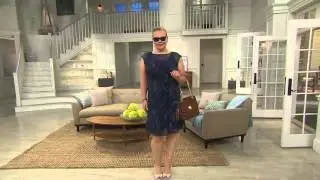 Isaac Mizrahi Live! Floral Lace Printed Dress with Jayne Brown