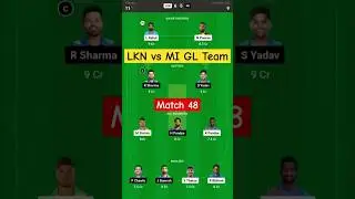 LKN vs MI GL Team | LKN vs MI Dream11 Team Today Match | LKN vs MI | MI vs LKN