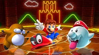 Super Mario Party Minigames - Mario vs Boo vs Monty Mole vs Waluigi
