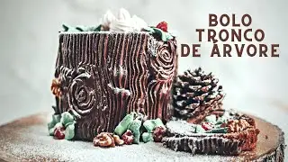 Bolo Tronco de Árvore (Bûche de Noël) - DICA DE BOLO PARA O NATAL / Parceria com o canal CORATICUM!