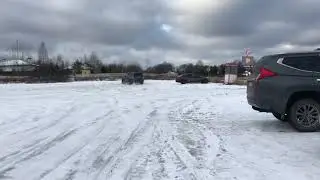 Работа полного привода VTM-4 Honda Pilot drift дрифт на льду
