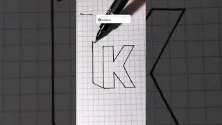 Letra K 3D Draw #shorts #short #viral #fyp #trending #3d #k #satisfying #calligraphy #art #draw
