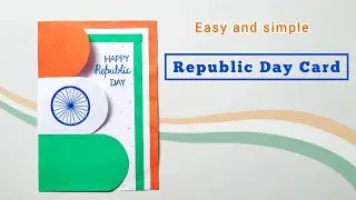 Republic Day greeting card | Easy and beautiful republic day card making | Republic day craft ideas