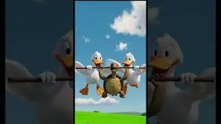 The Tortoise and The Ducks 🐢🦆 | Moral Story | Short Animated Fable #animation