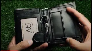 Trifold 17 Pockets Genuine Leather Long Wallet with Elegant Box Packing