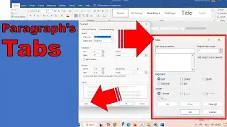 Paragraph's tabs. how to set paragraphs tab stop. #paragraph #tabs #