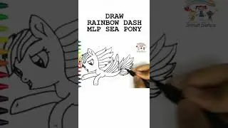 Draw Rainbow Dash MLP Sea Pony
