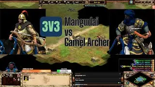 AOE2 3v3 Mired | Mongols Carry the Team 🏆 Mangudai vs Camel Archer Showdown