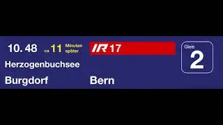 SBB Ansage - 11 Minuten sp&auml;ter - Abwarten eines anderen Zuges