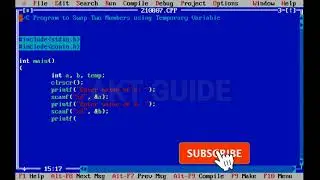 C Program to Swap Two Numbers using Temporary Variable//akt guide