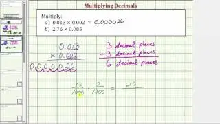 Multiply Two Positive Decimals II