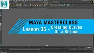 MAYA MASTERCLASS 35 - How to Create/Draw Custom Curves on a any Surface (Beginner Tutorial)