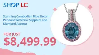 Luxoro 10K Gold Blue Zircon, Pink Sapphire & Diamond Necklace 6ctw