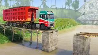 INSANE Sand Truck Rescue on TREACHEROUS Old Bridge