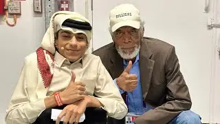 Behind the scenes with #MorganFreeman for the FIFA World Cup Opening Ceremony 🏆 #GhanimAlMuftah