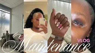 MAINTENANCE VLOG🧖🏽&zwj;♀️🫧🌷🩷: NAILS, HAIR, SPA DATE & LASHES | SOUTH AFRICAN VLOG #vlogtober 