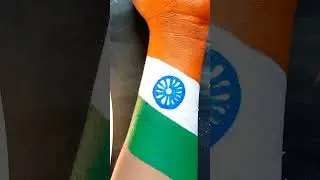 Great indian flag 🇮🇳painting on my arms 💪|| 15 August 🇮🇳 independence #shorts #viral #art #trending