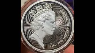 2026 UK £5 Silver Proof 2oz Portraits of a Queen - Elizabeth II The Third Effigy 2オンス プルーフ 銀貨