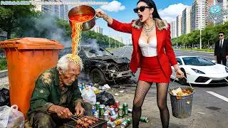 Beggar Hit And Bullied By A Girl, Turns Out Secret Billionaire Ruins Her With One Call
