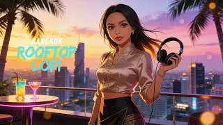 Rooftop Sunset in Bangkok  🌇✨ Jazz LoFi | Chill Beats for Work, Study & Relax