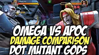 Omega Red Vs Apocalypse Damage Comparison | DOT Mutant Gods | Marvel Contest Of Champions