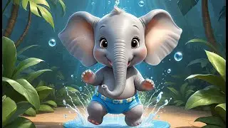 Baby Elephant Tall and Short | Fun Size Learning Song for Kids | Playful Animal Rhyme