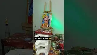 Day 85 Radhe Krishna panting 😍 Part 4 #painting #ytshorts #youtubeshorts #art #explore #drawing