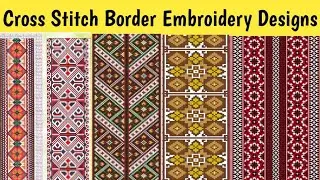 Cross Stitch Border Embroidery Designs//Cross Stitch Designs#cookncraftainment 